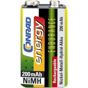 Oplaadbare 9V batterij (blok) Conrad energy Endurance 6LR61 NiMH 8.4 V 200 mAh 1 stuk(s)