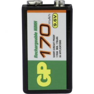 Oplaadbare 9V batterij (blok) GP Batteries 6LR61 NiMH 9.6 V 170 mAh 1 stuk(s)